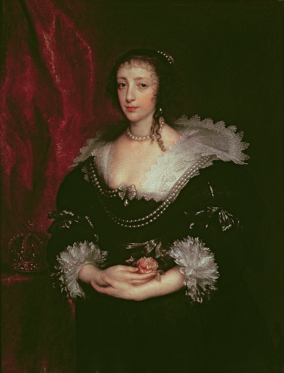 Henrietta Mária királynő (1609-1669), I. Károly angol királynő hitvese, 1632 alkotó: Anthony van Dyck