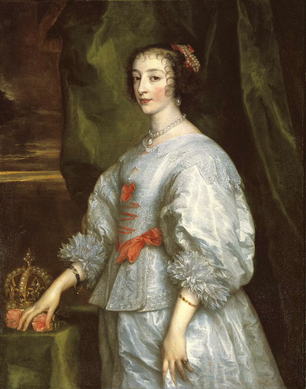 Henrietta Mária királynő (1609-69) alkotó: Anthony van Dyck