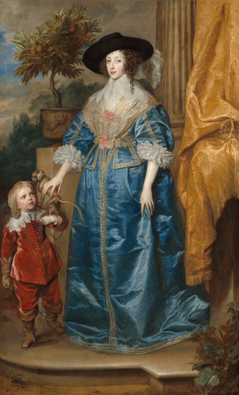 Henrietta Maria királynő Sir Jeffrey Hudsonnal, 1633. alkotó: Anthony van Dyck