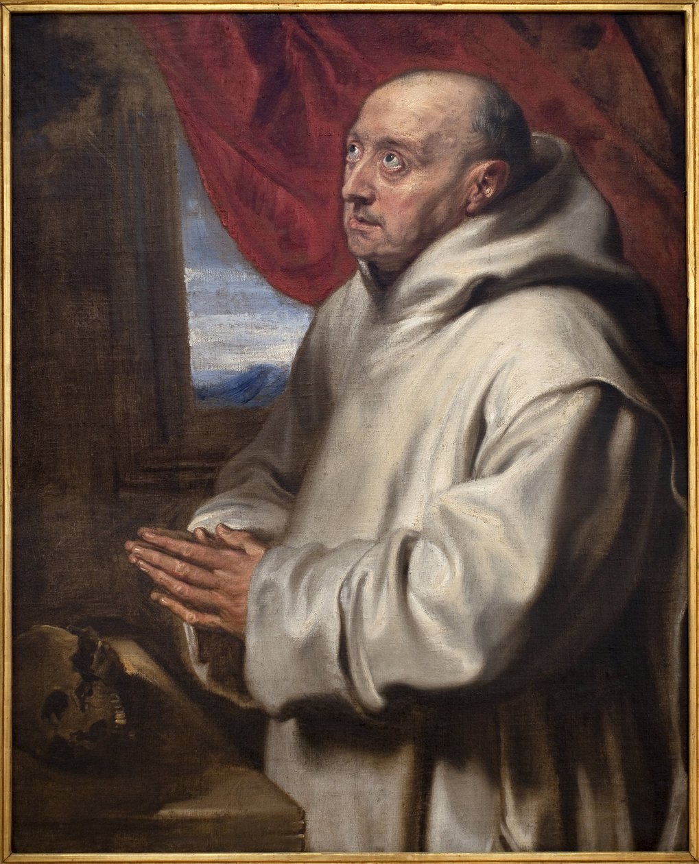Szent Brúnó (karthauzi Bruno, 1030-1101 körül). Antoine (Antoine vagy Antoon vagy Anton) Van Dyck (1599-1641) festménye, olaj, vászon alkotó: Anthony van Dyck