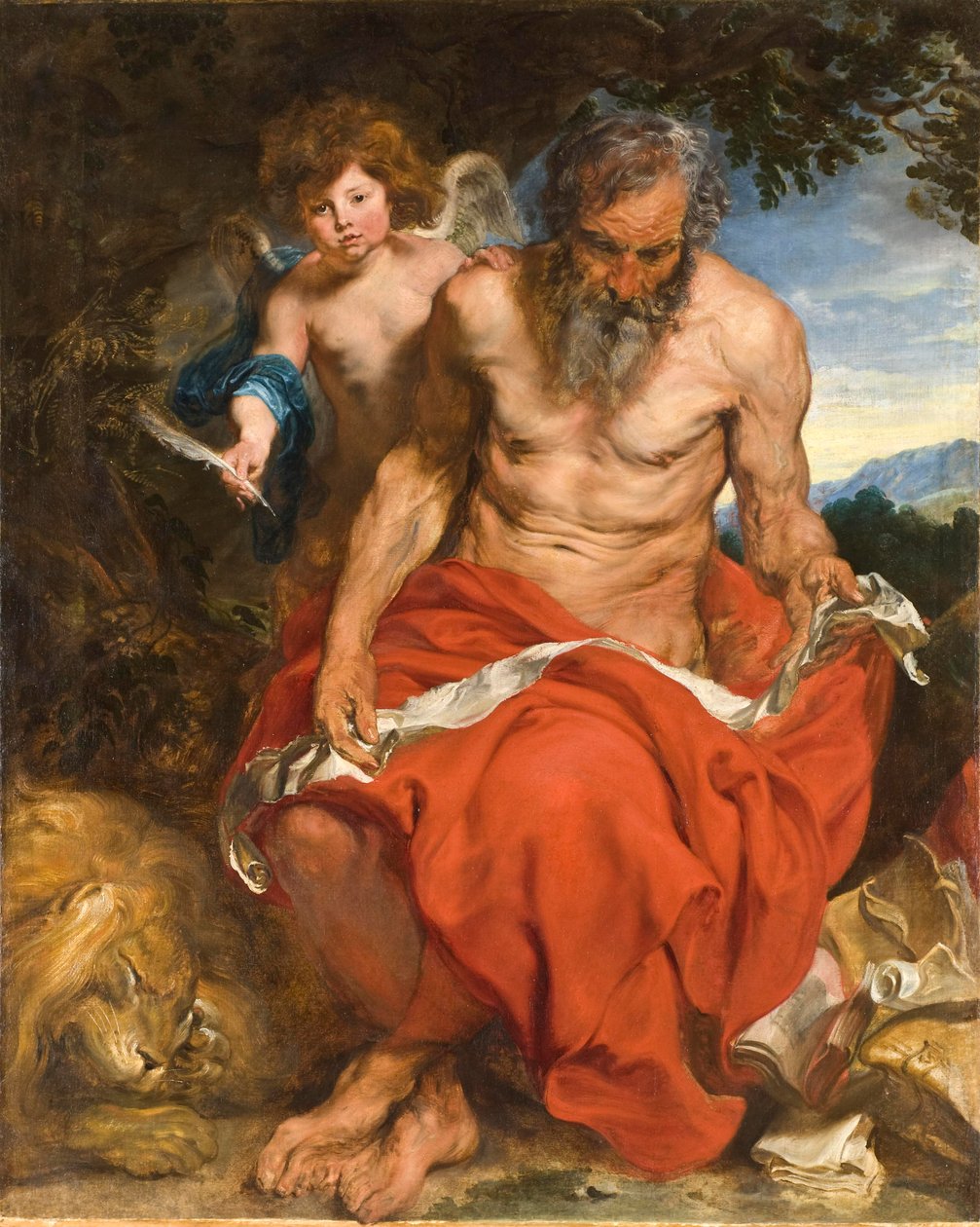 Szent Jeromos, 1620 körül (olaj, vászon) alkotó: Anthony van Dyck