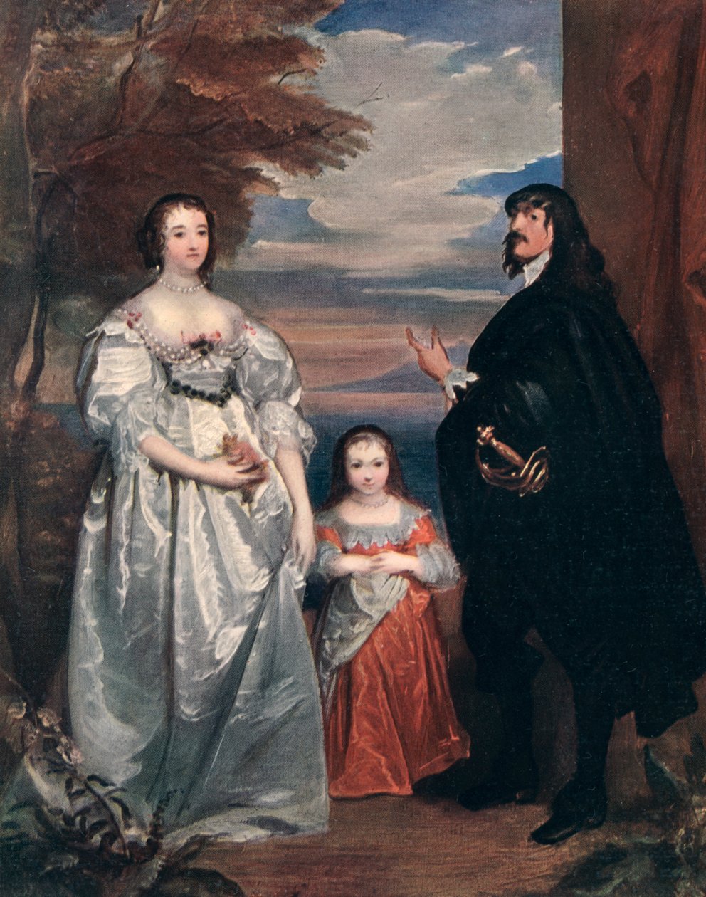 Derby grófja és grófnője és gyermeke, 1632-1641, 1910. alkotó: Anthony van Dyck