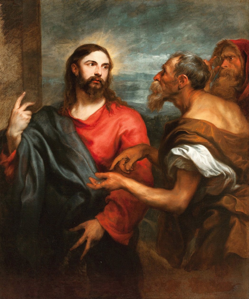 The Tribute Money - Dyck, Sir Anthonis, furgon (1599-1641) - kb 1625 - Olaj, vászon - 147x135 - Musei di Strada Nuova, Genova alkotó: Anthony van Dyck