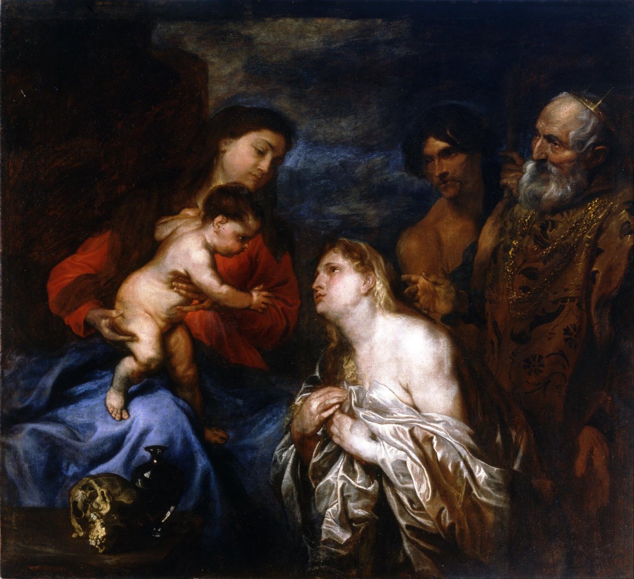 A Szűz és a Gyermek a bűnbánó bűnösökkel alkotó: Anthony van Dyck