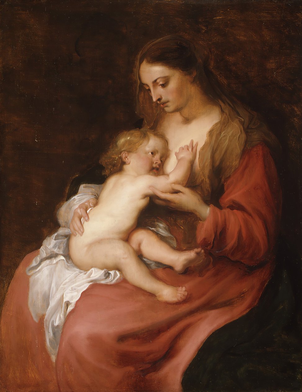 Szűz és gyermek, kb. 1620. alkotó: Anthony van Dyck