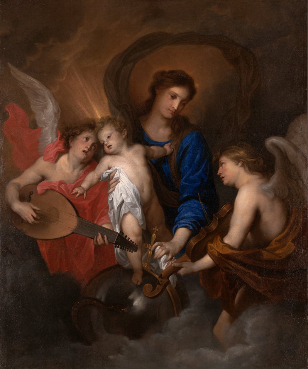 Szűz és gyermek muzsikáló angyalokkal alkotó: Anthony van Dyck