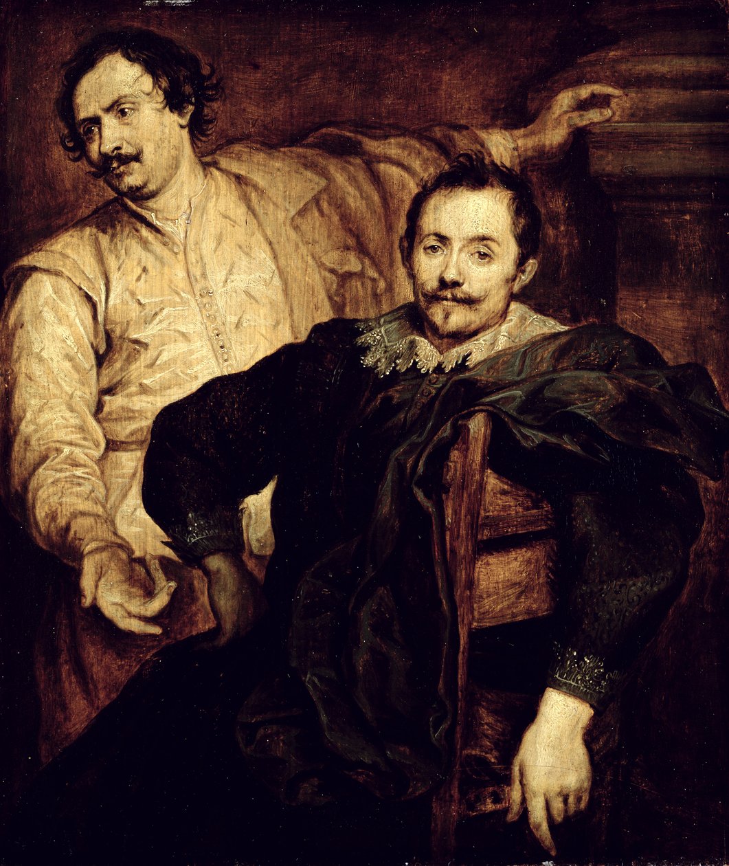 Lucas (1591-1661) és Cornelis (1592-1667) de Wael fivérek kettős portréja alkotó: Anthony van studio of Dyck