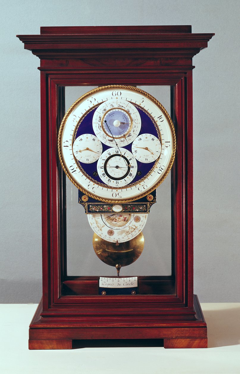 Négy számlapos óra a csillagjegyekkel, 1765-89 (fa és festett zománc) alkotó: Antide Janvier