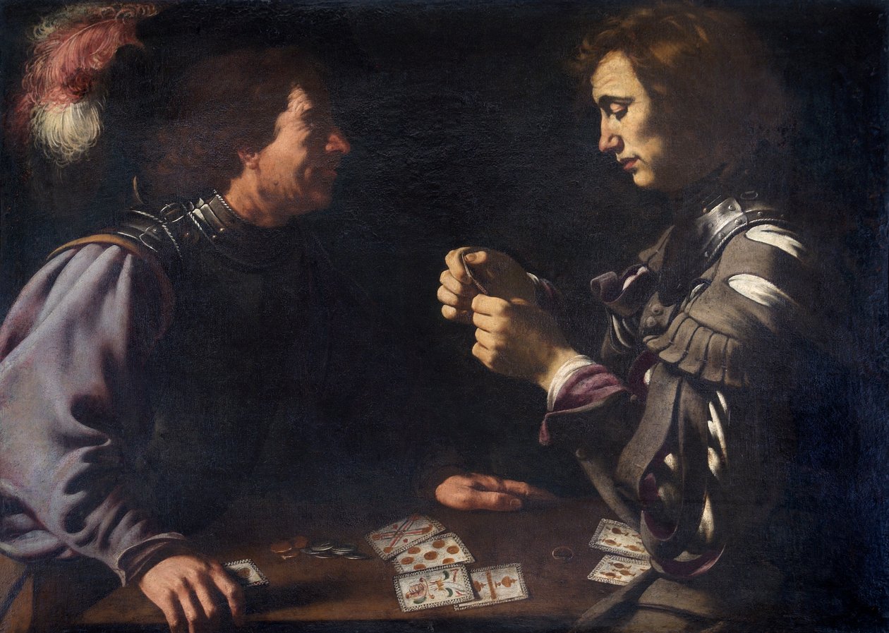 Kártyajátszók, 1620 körül (olaj, vászon) alkotó: Antiveduto Gramatica