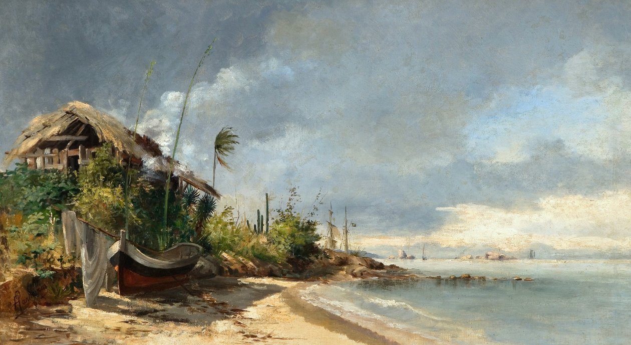 Kilátás a tengerpartra, São Domingos, Niterói, RJ alkotó: Antonio Parreiras