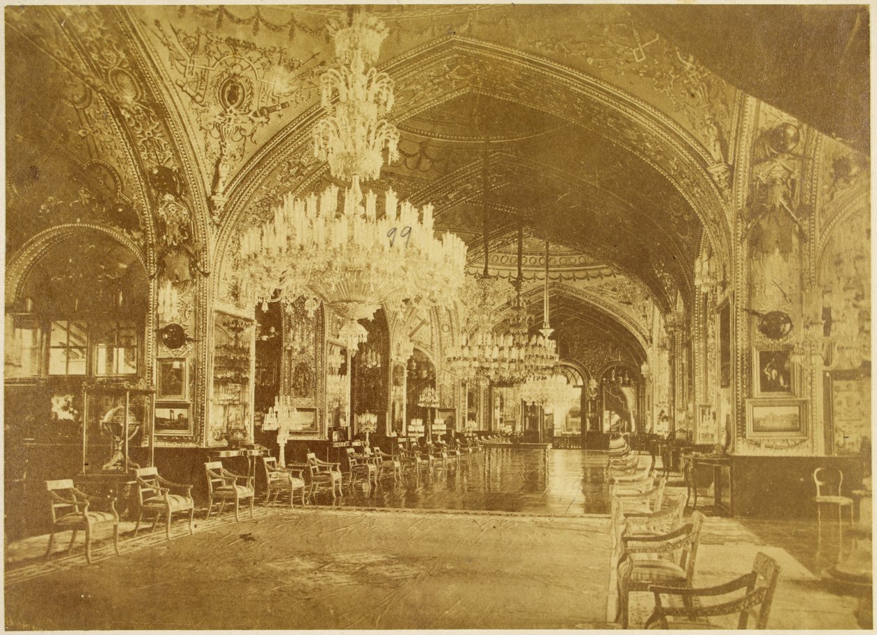 Talar-i Muzeh, más néven Talar-i Salam (Közönségterem), Gulistan Palace, Teherán, 1880-90 alkotó: Antoin Sevruguin