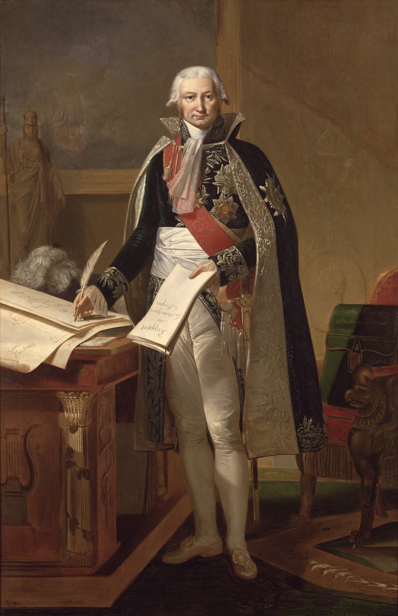 Jean-Baptiste de Nompere de Champagny (1756-1834) Cadore hercege, Theodore Rousseau (1812-67) 1853-ban megrendelt festménye után alkotó: Antoine Ansiaux
