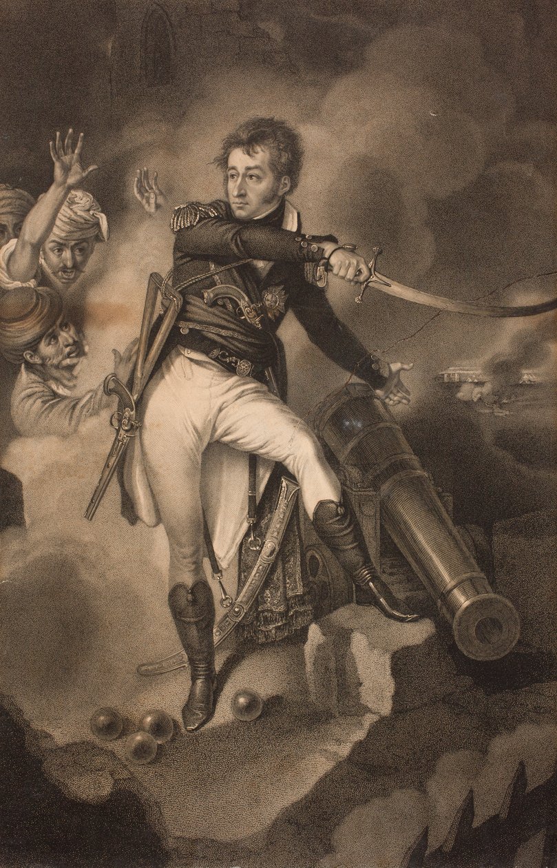 Smith, a „Tigris” kapitánya az acre-i csatában, 1799 alkotó: Antoine Cardon