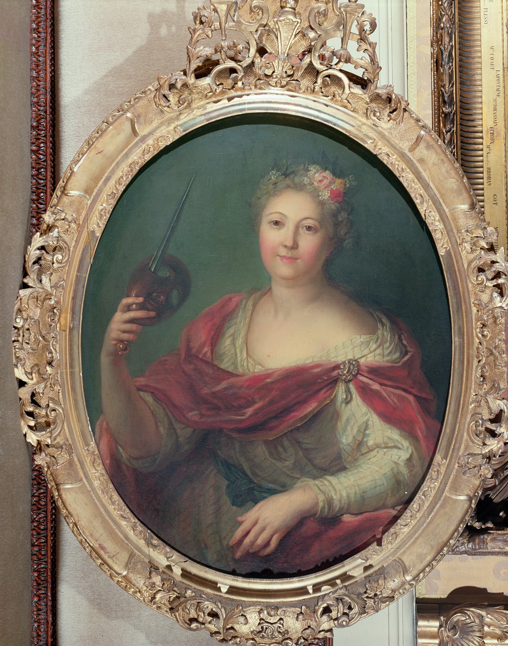 Mlle Desmares mint Thália, A vígjáték múzsája, 1720 körül alkotó: Charles Antoine Coypel
