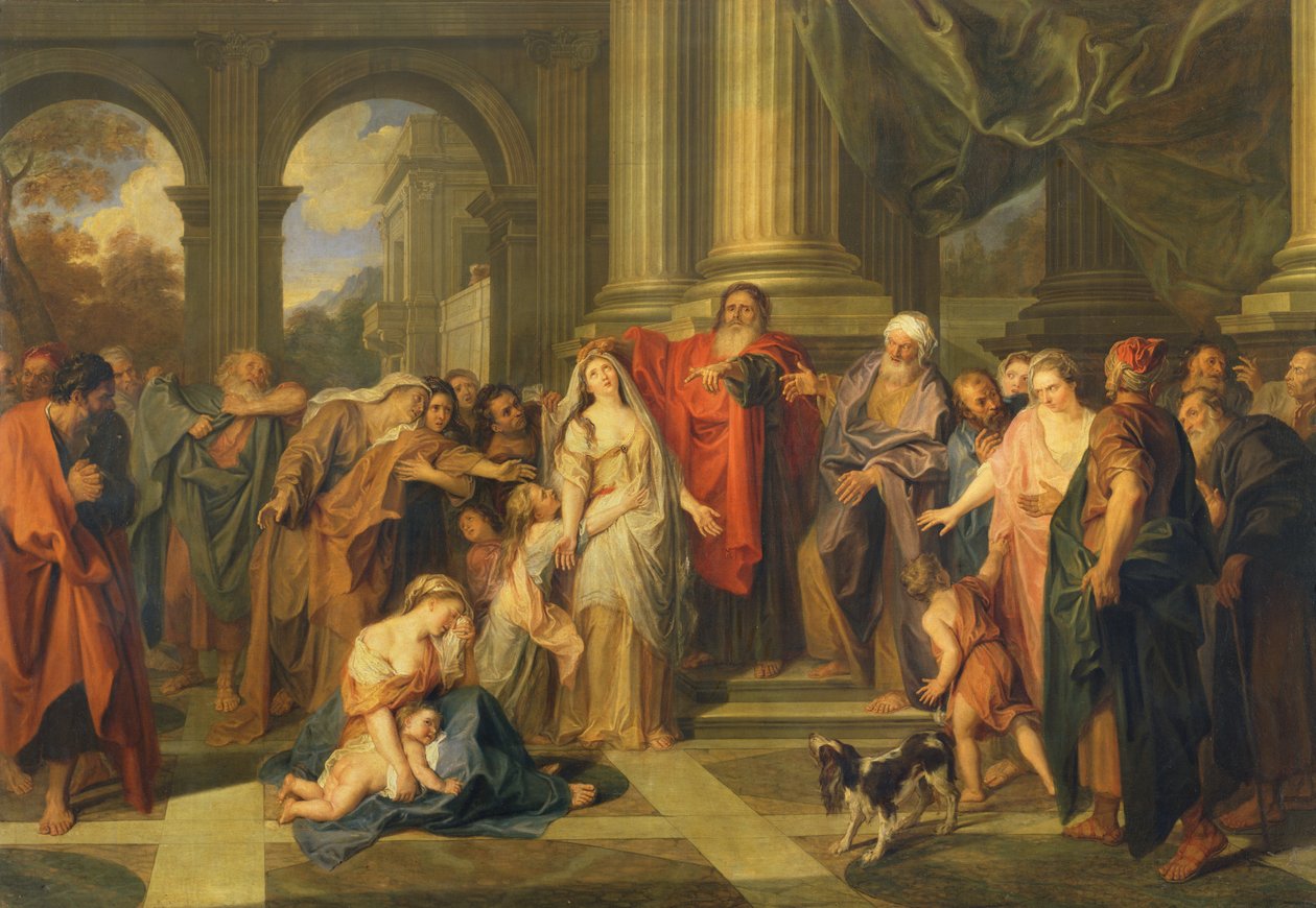 Susannát házasságtöréssel vádolják alkotó: Charles Antoine Coypel