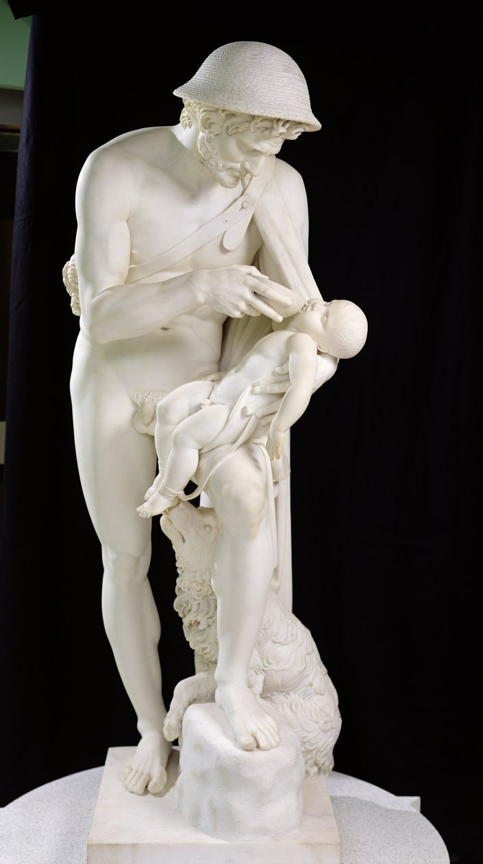 Phorbas életre kelti Oidiposzt, 1802-1818 (márvány) alkotó: Antoine Denis Chaudet
