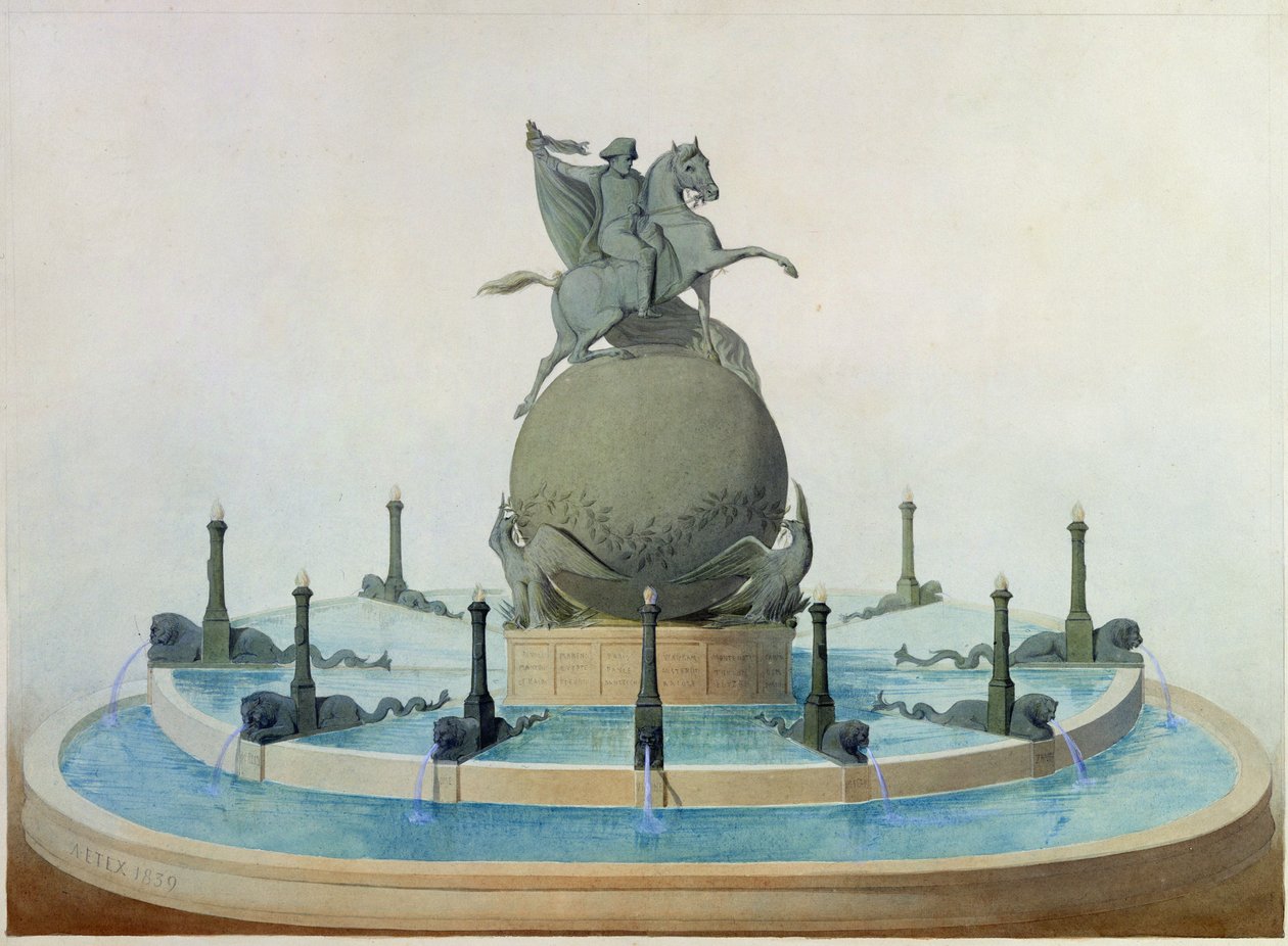Napóleon dicsőségének emlékművének projektje, 1839 alkotó: Antoine Etex