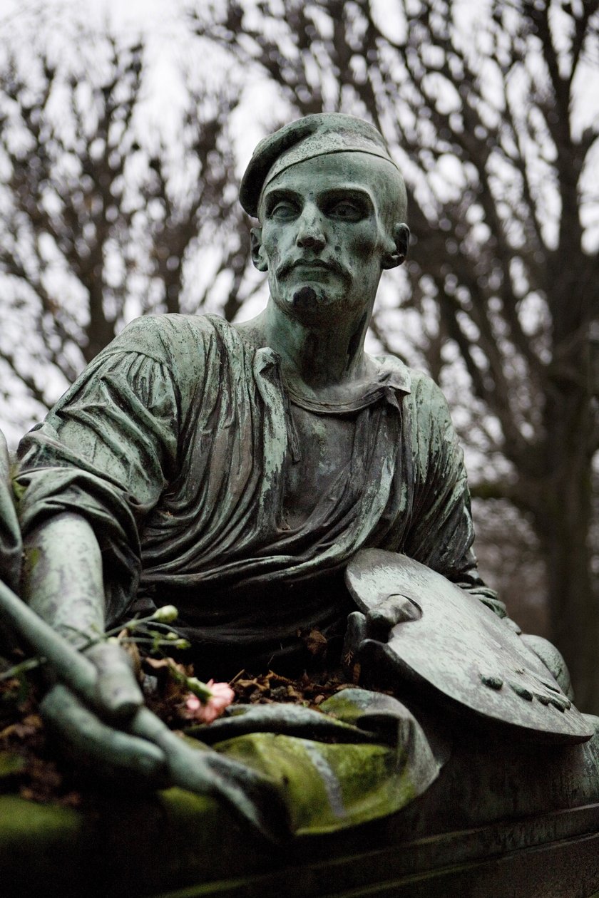 Jean Louis Andre Theodore Gericault (1791-1824) sírja (bronz) alkotó: Antoine Etex