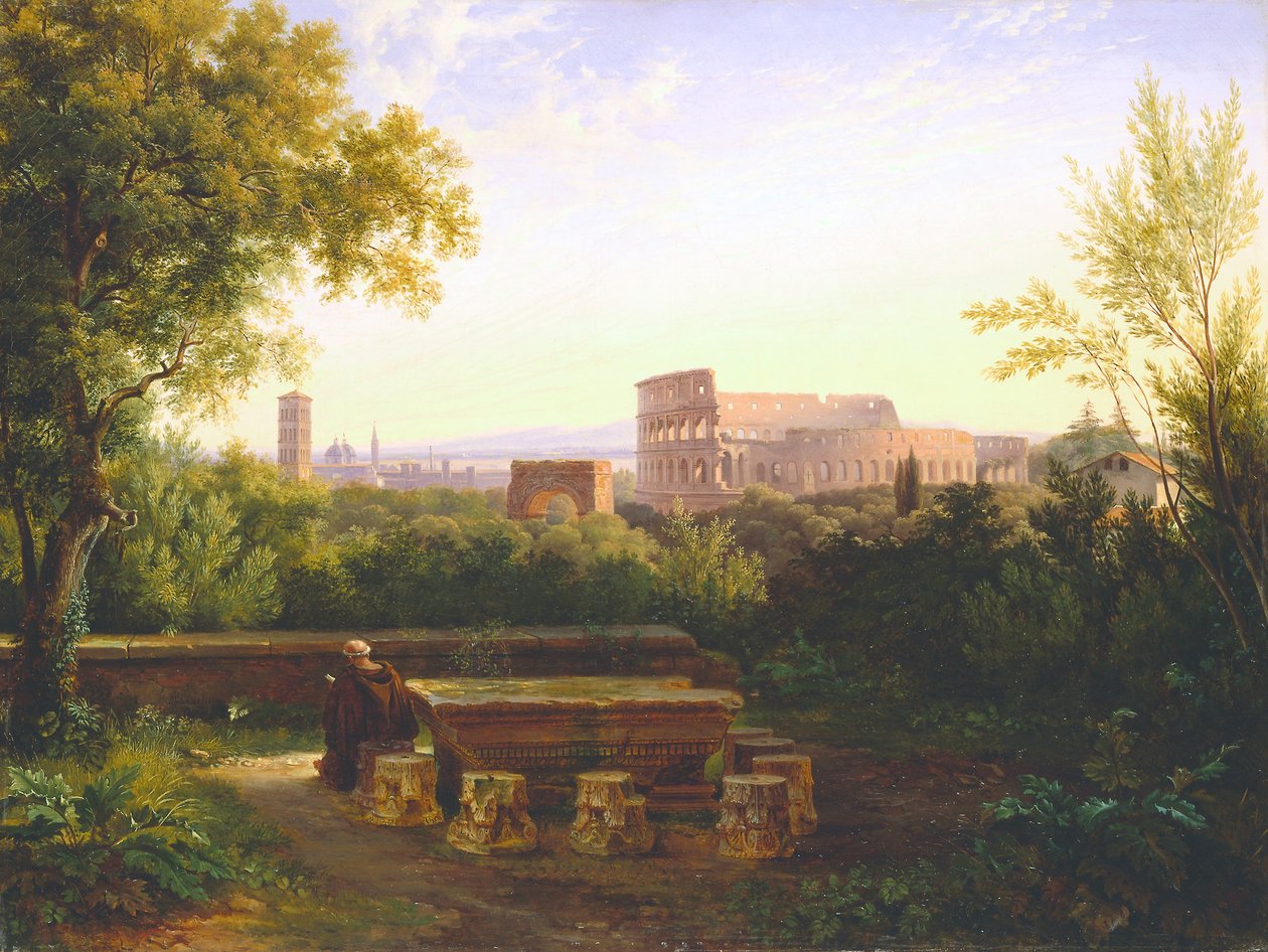 Kilátás a Colosseumra az Orti Farnesiani felől, 1833 alkotó: Antoine Fèlix Boisselier