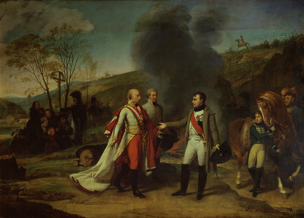 I. Napóleon (1769-1821) és II. Ferenc (1768-1835) találkozása az austerlitzi csata után, 1805. december 4. alkotó: Antoine Jean Gros