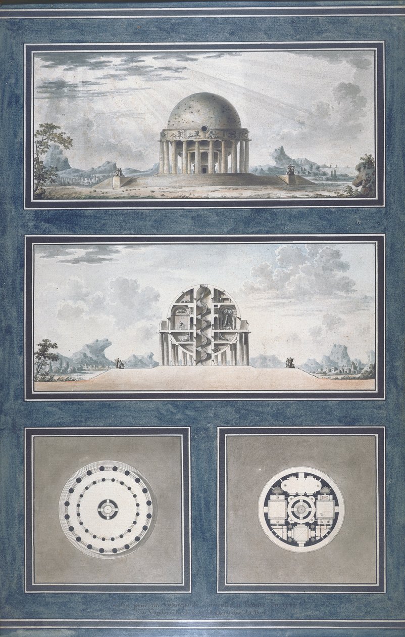 Tervezés egy kozmopolita házához, 1783 alkotó: Antoine Laurent Thomas Vaudoyer