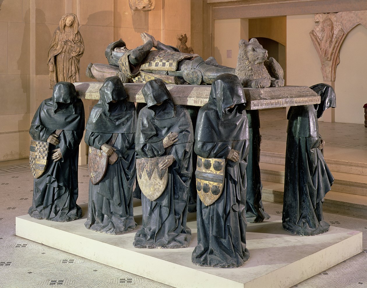 Philippe Pot (1428-94) sírja a Citeaux-i apátságból, 1480-83 körül (polikróm kő) (lásd még: 208694) alkotó: Antoine Le Moiturier