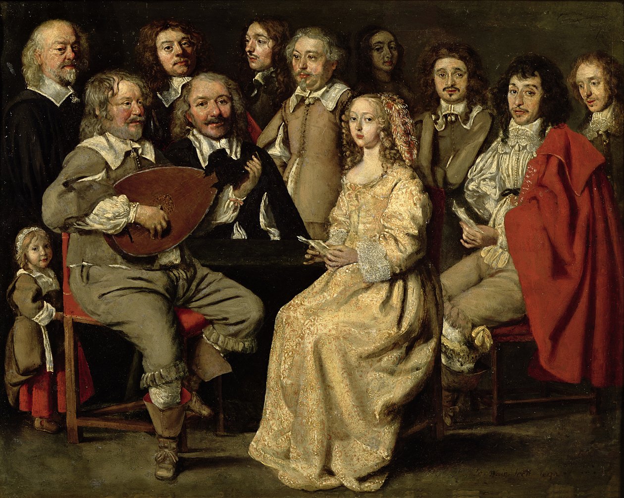The Musical Reunion, 1642 (olaj, réz) alkotó: Antoine Le Nain