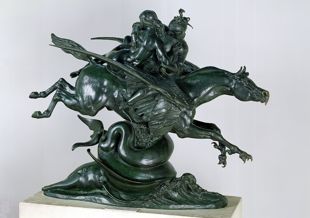 Ruggiero és Angelica (bronz) alkotó: Antoine Louis Barye