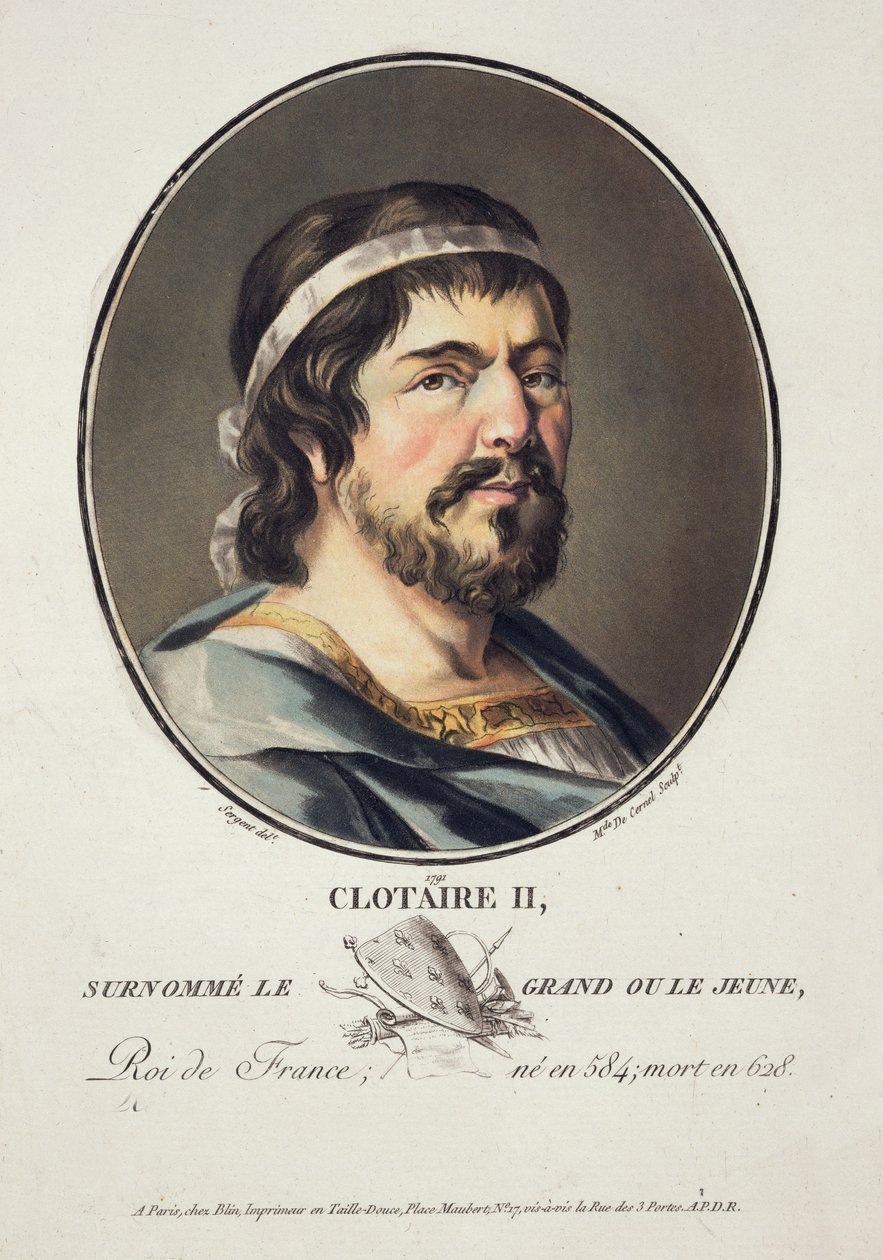 Clothaire II (584-629), vésette Madame de Cernel, 1791 alkotó: Antoine Louis Francois Sergent Marceau