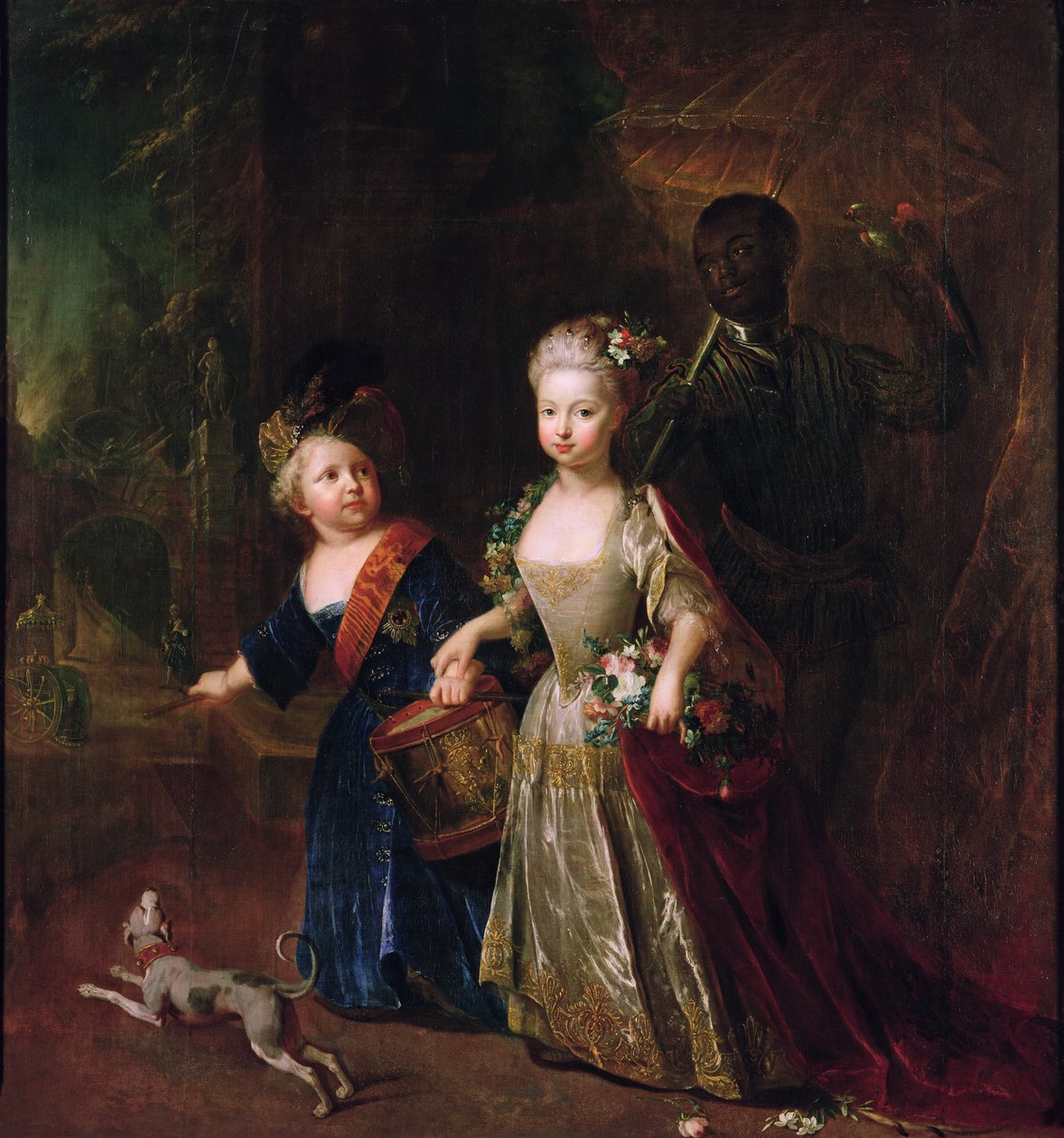 Frigyes trónörökös és nővérével, Wilhelmine, 1714 alkotó: Antoine Pesne