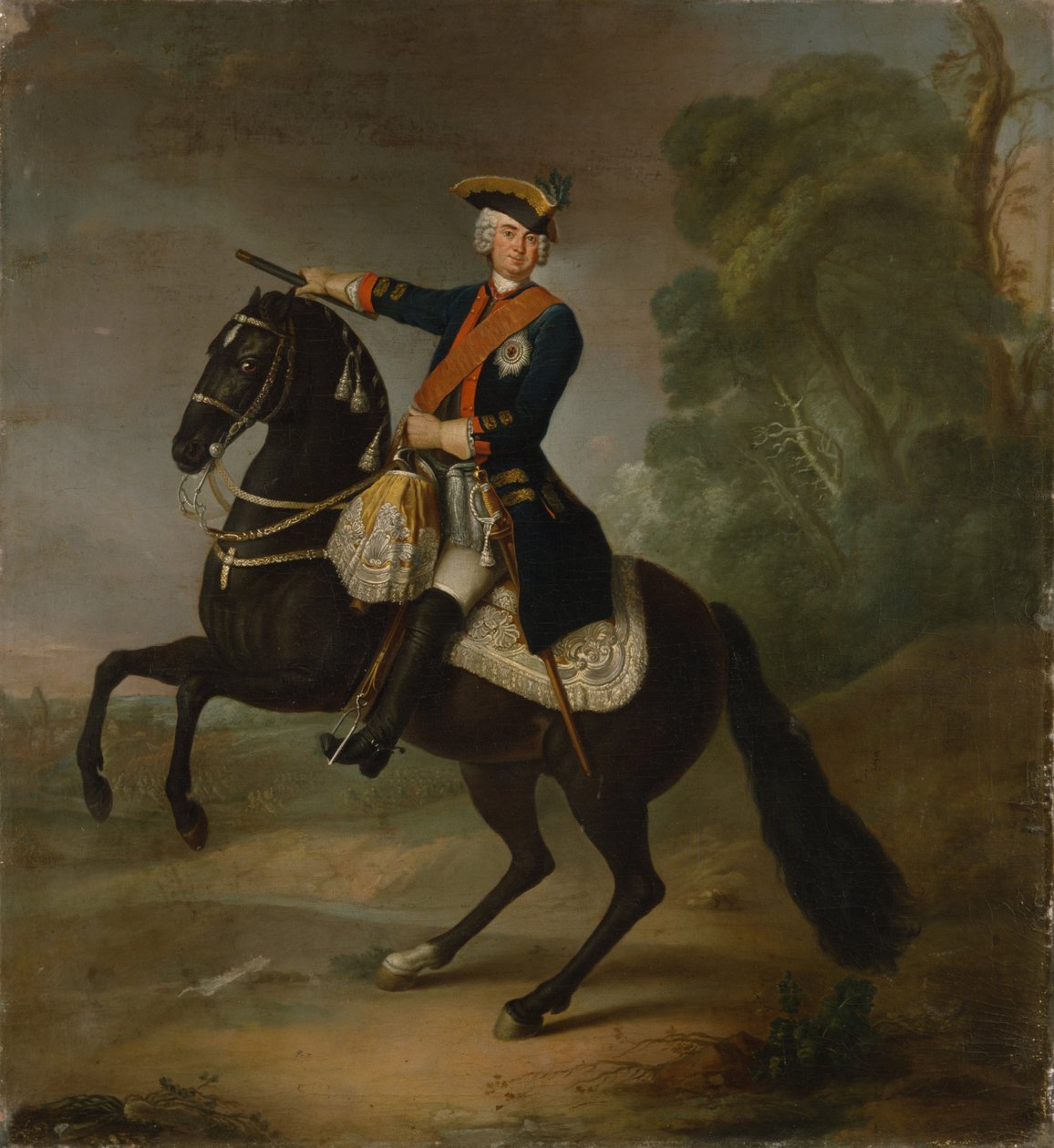 Kurt Christoph Schwerin grófja lóháton, 1750 alkotó: Antoine Pesne