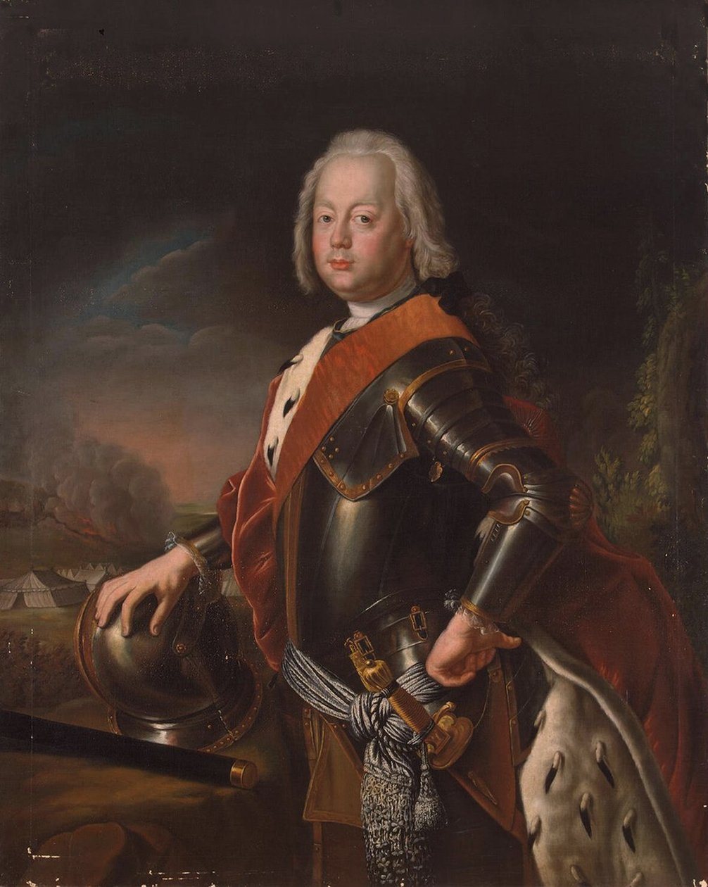 Christian August, Anhalt-Zerbst hercegének portréja, 1725 alkotó: Antoine Pesne