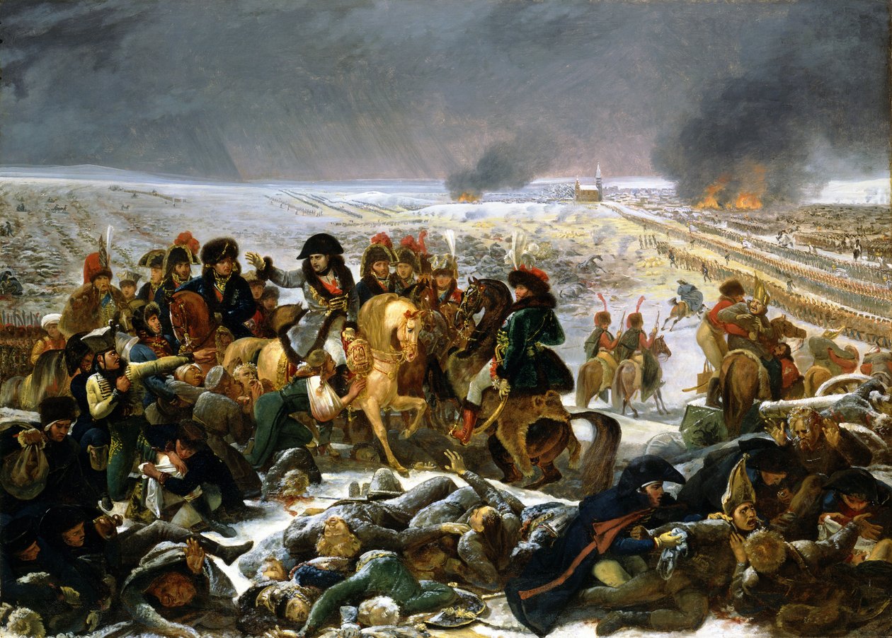 Napóleon az eylaui csatatéren alkotó: Antoine-Jean Gros