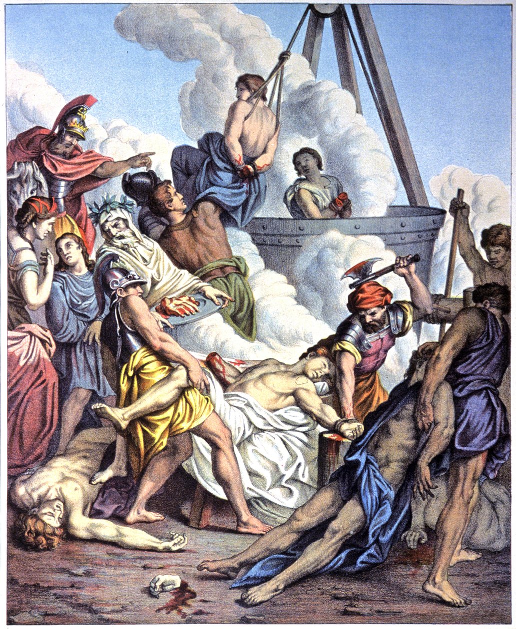 A Makkabeusok mártíromsága, 19. század közepe (illusztráció) alkotó: Antoine (after) Dieu