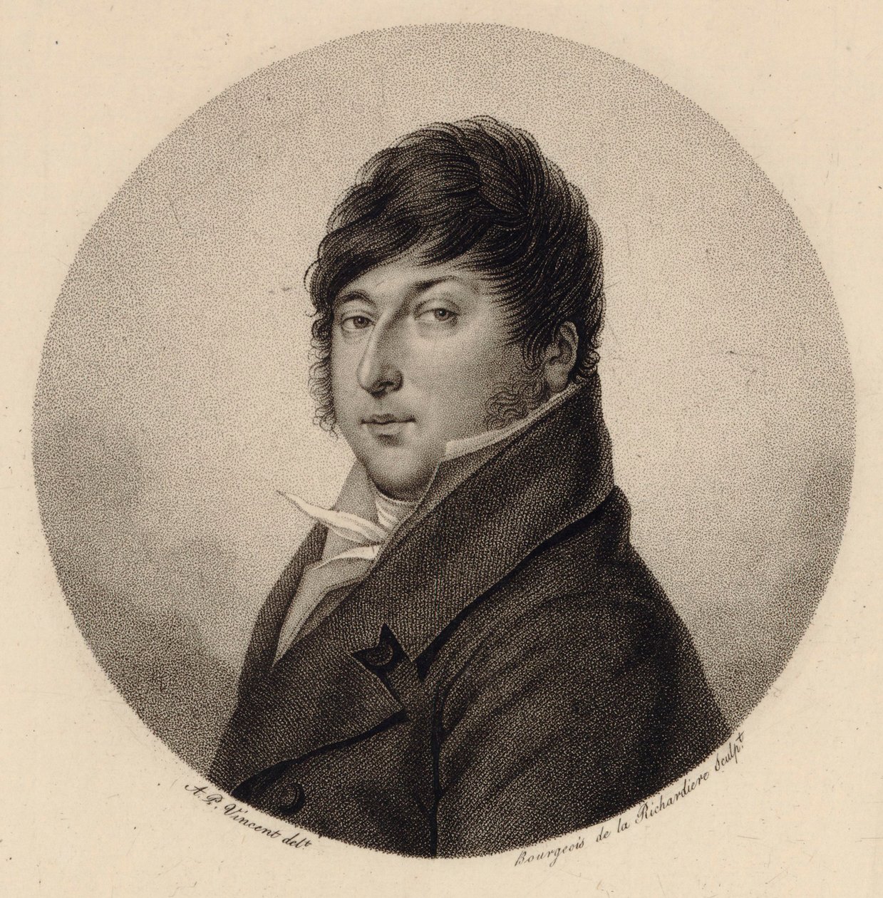 Rodolphe Kreutzer zeneszerző portréja 1766-1831. alkotó: Antoine Achille Bourgeois de La Richardiere