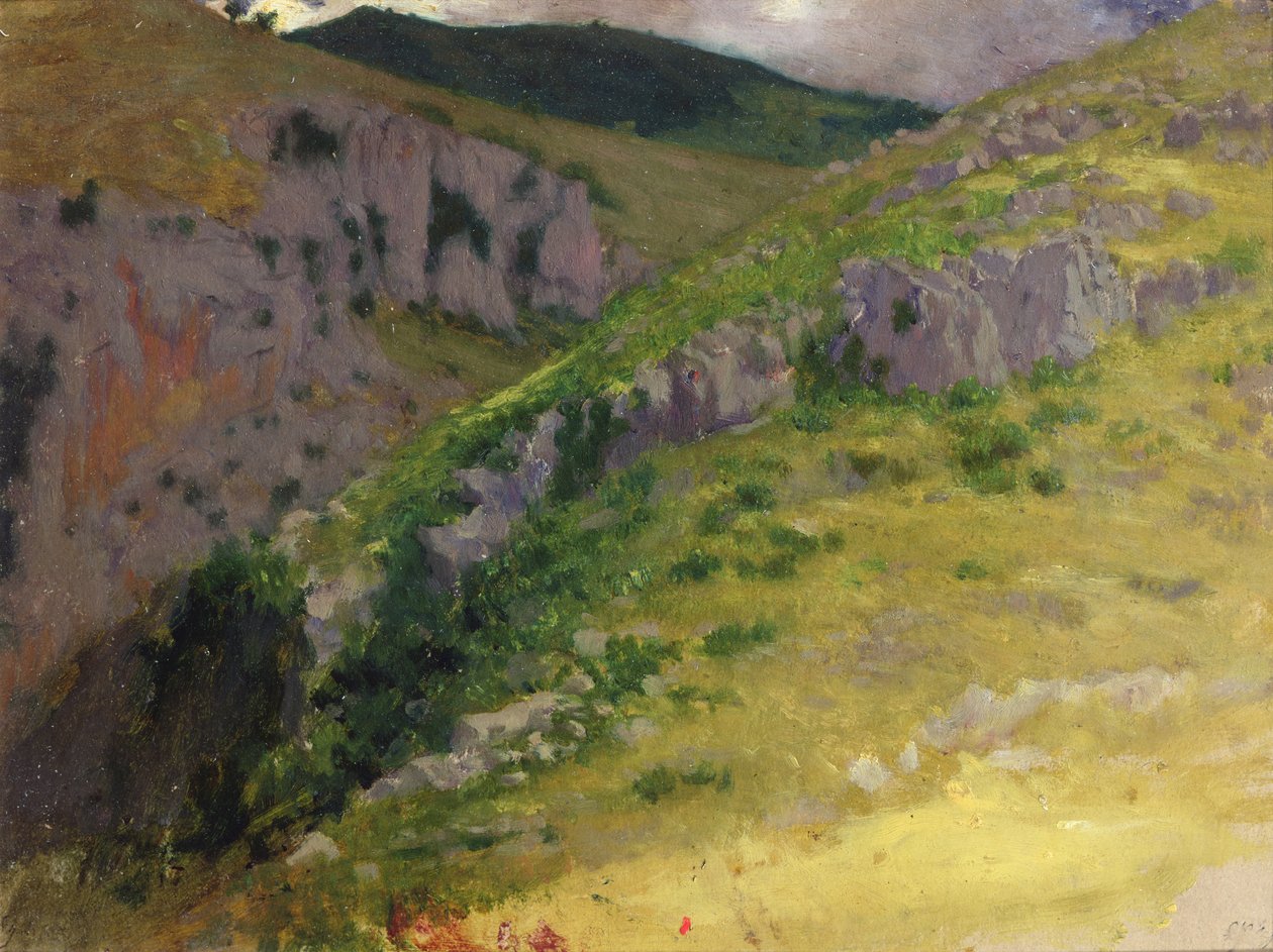 Tanulmány egy hegyről alkotó: Antoine Auguste Ernest Herbert or Hebert