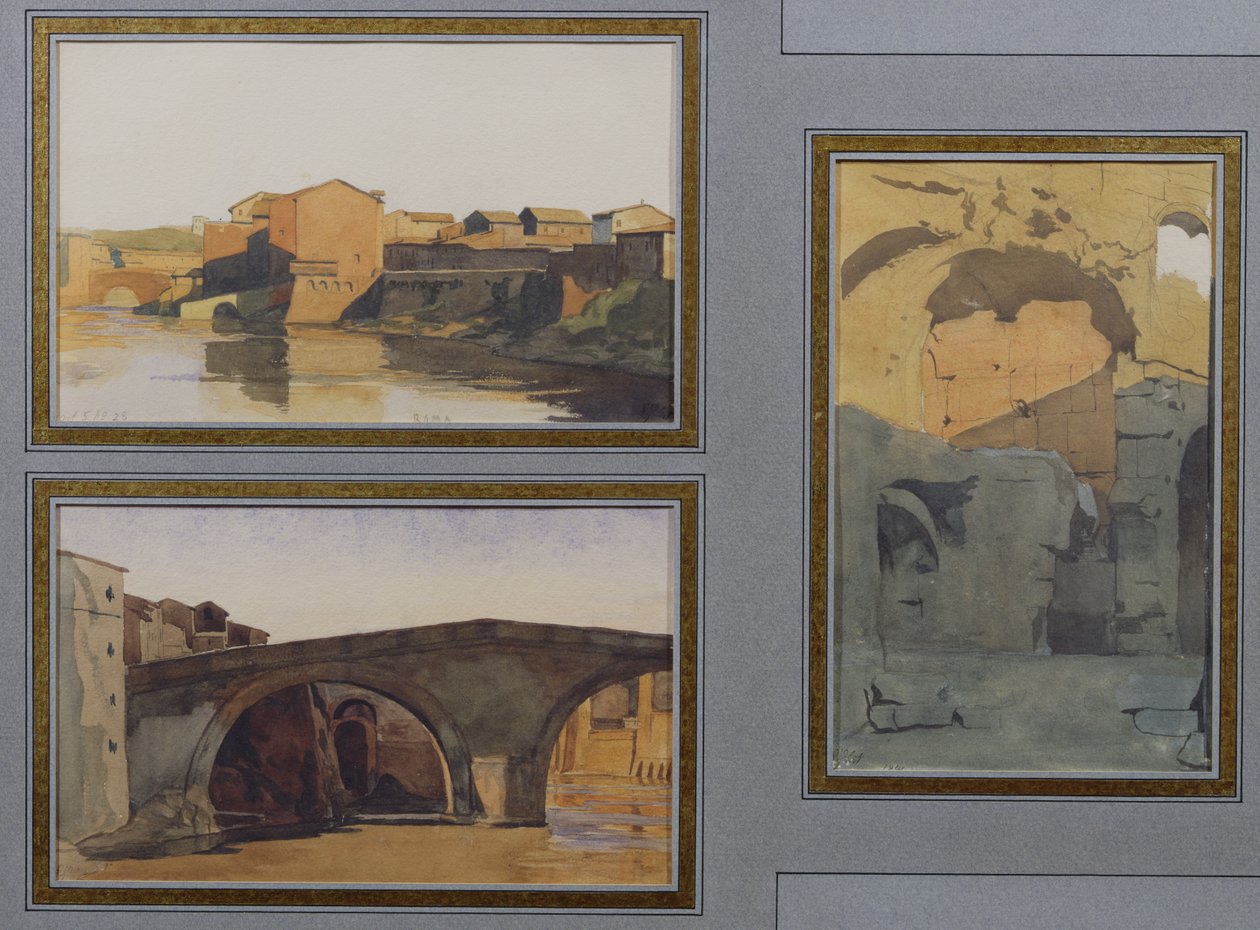 A Tiberis, a Cloaca Maxima és a Ponte Rotto alkotó: Antoine Auguste Ernest Herbert or Hebert