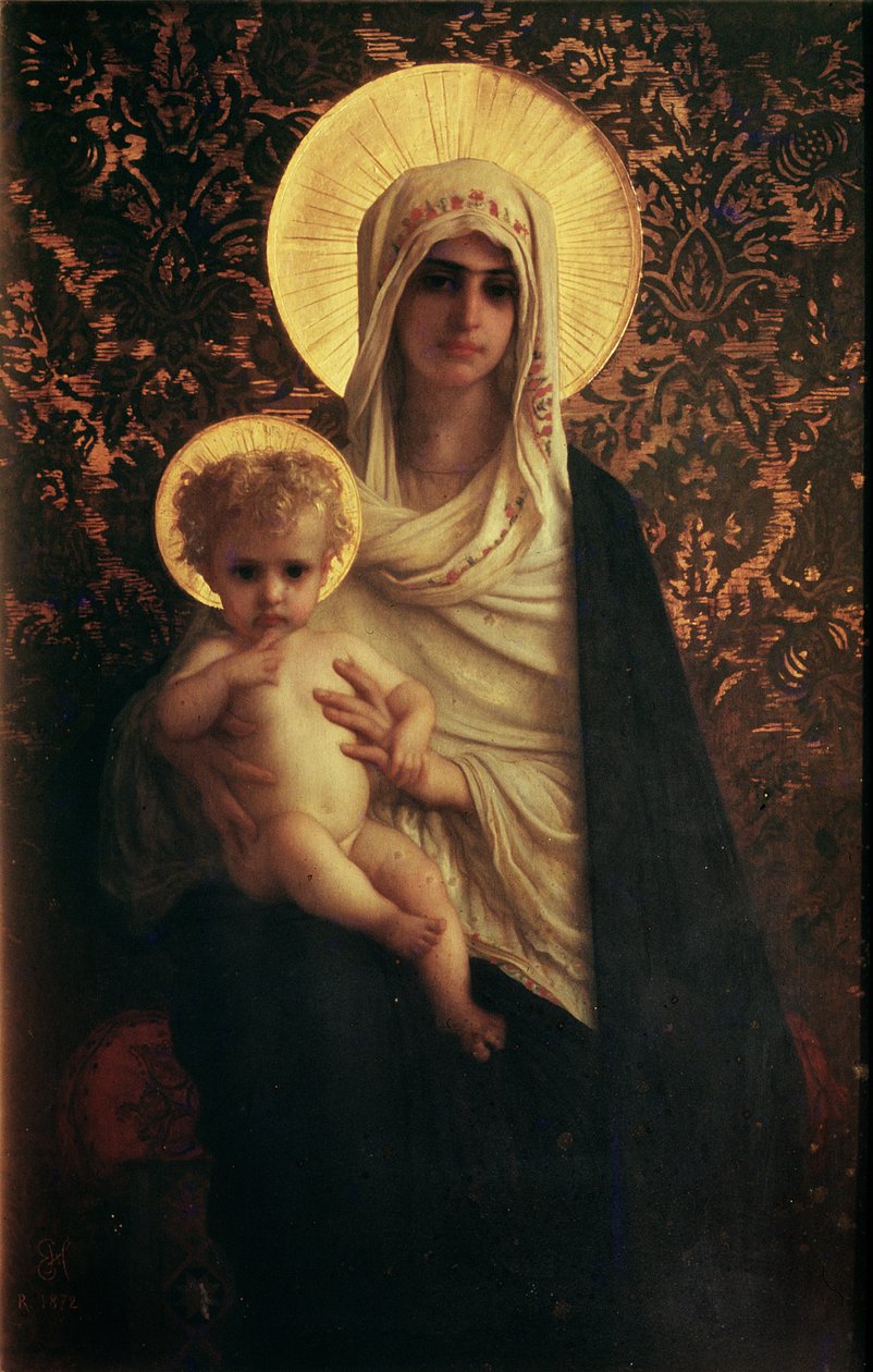 Szűzanya és gyermeke, 1872 alkotó: Antoine Auguste Ernest Herbert or Hebert