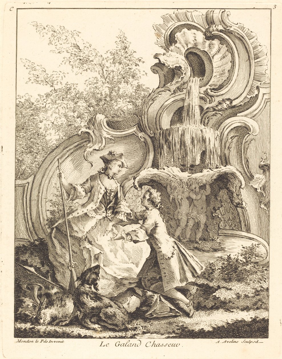 A Galand Hunter alkotó: Antoine Aveline after Jean Mondon