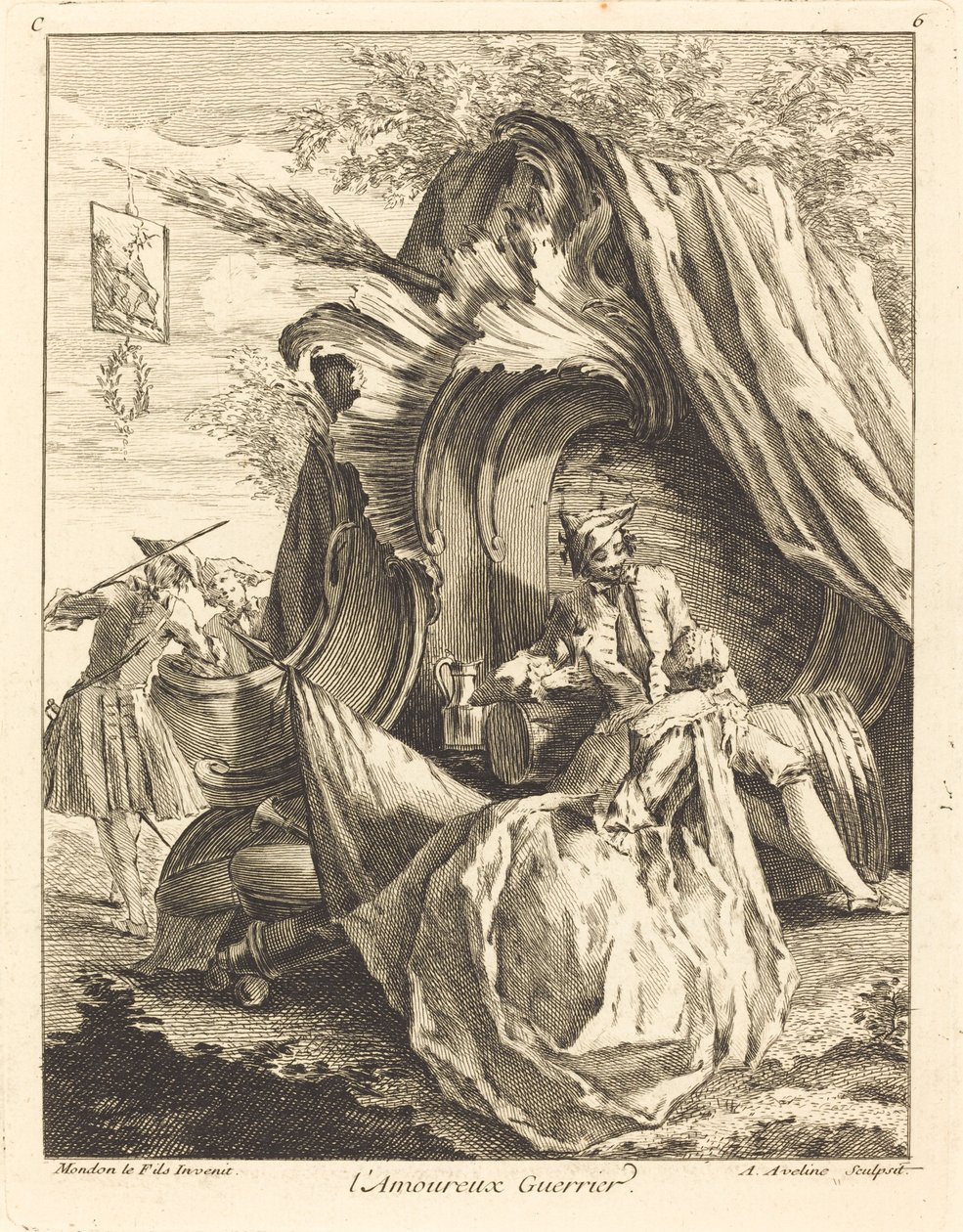 a harcos szerető alkotó: Antoine Aveline after Jean Mondon
