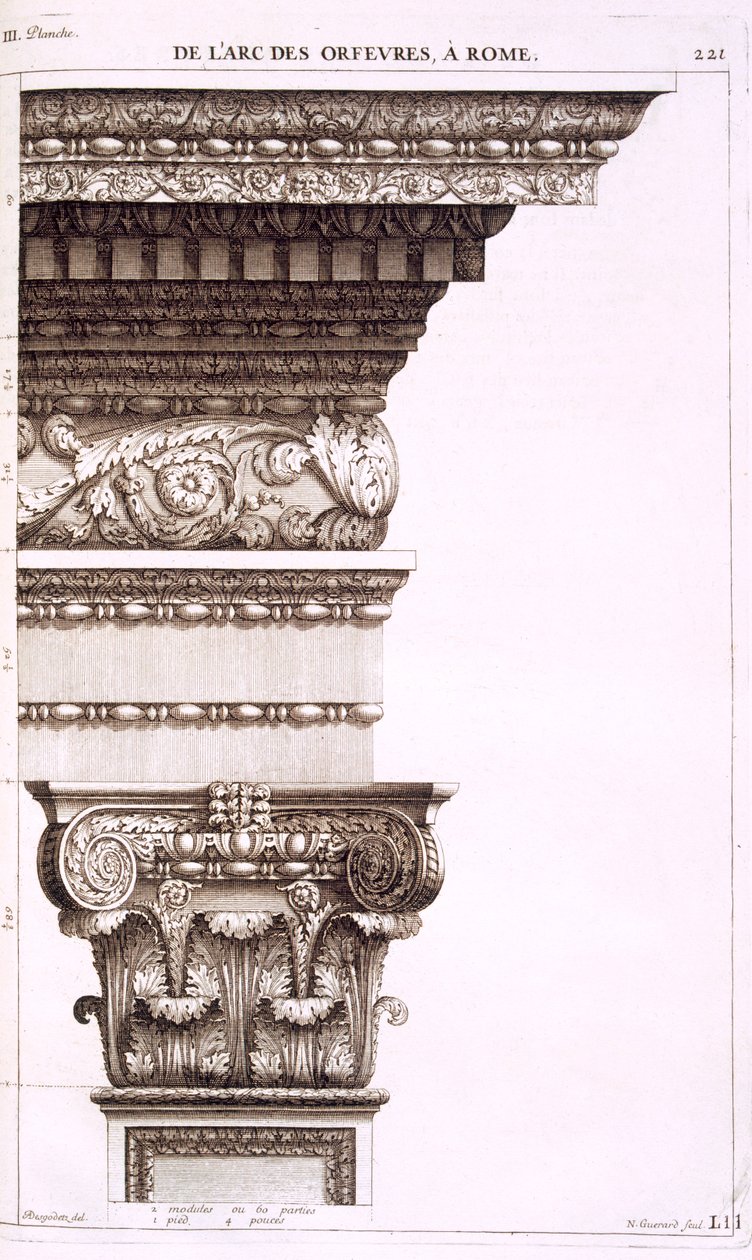 Arany- és ezüstművesek boltíve, Róma, 1682 alkotó: Antoine Babuty Desgodets