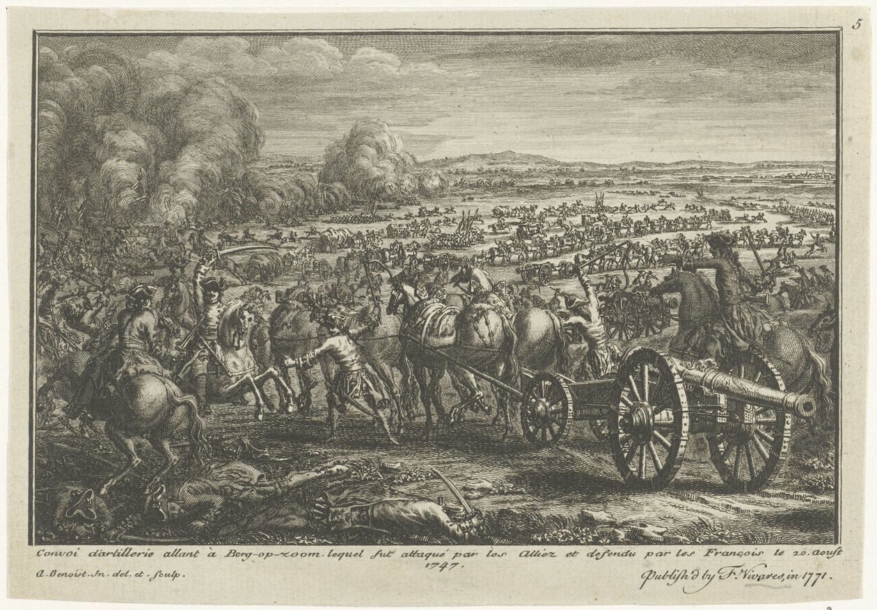 A szövetségesek támadása egy francia tüzérségi szállítóeszköz ellen, 1747 Convoi d