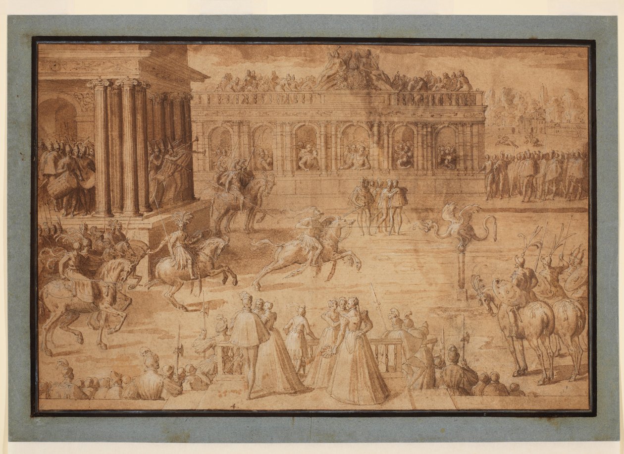 A Quintain, 1575-1580 körül alkotó: Antoine Caron