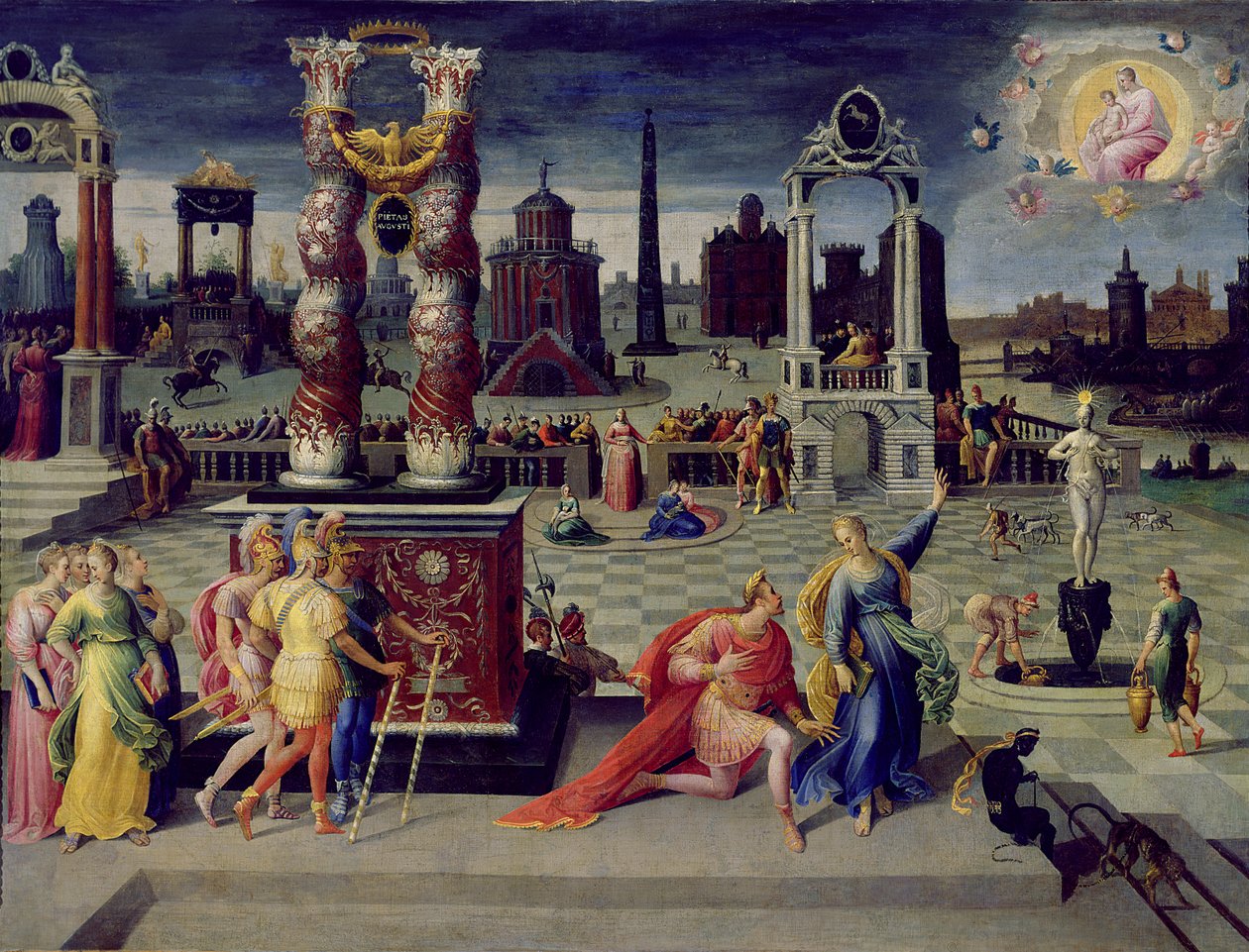 Augustus és a Tiburtine Szibilla alkotó: Antoine Caron