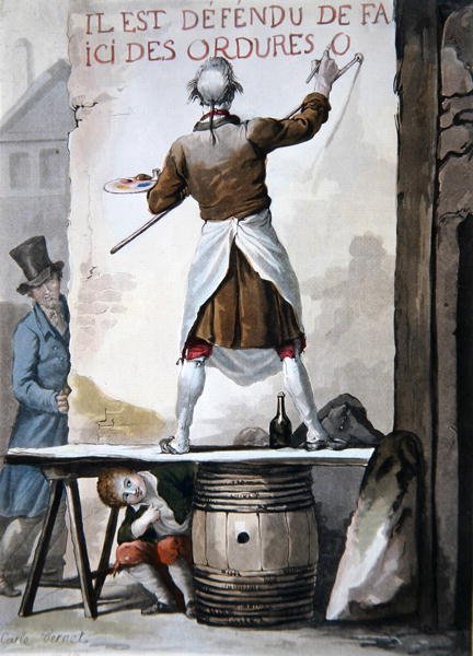 Jelíró és asszisztense (színes litó) alkotó: Antoine Charles Horace Vernet