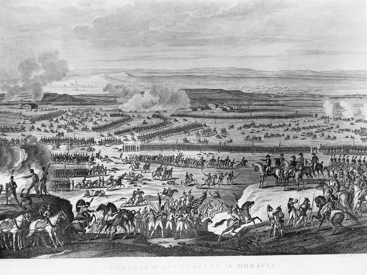 A szembenálló felek az austerlitzi csata során, december 2-án alkotó: Antoine Charles Horace Vernet