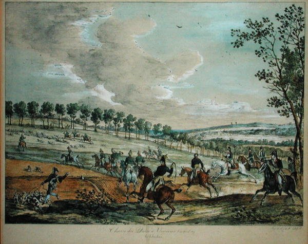 Szarvasra vadászva Verrieresben, 1819. április 29 alkotó: Antoine Charles Horace Vernet