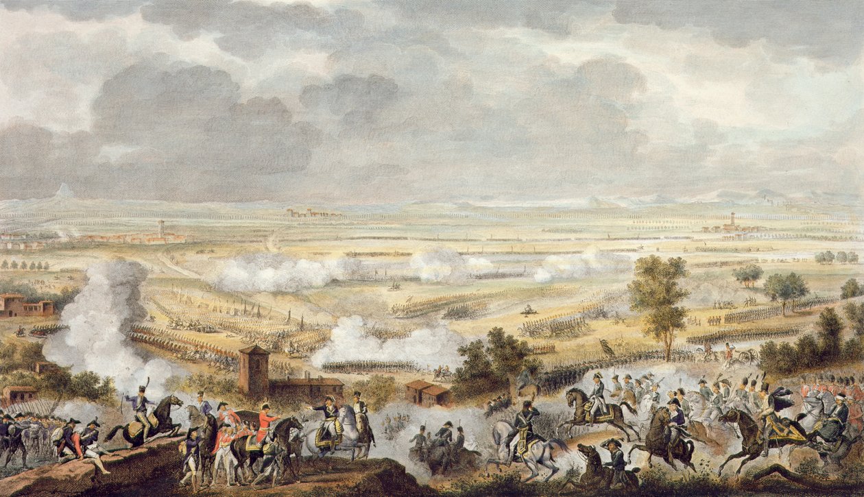 A marengói csata, Prairial 23., 8. év (1800. június 12.), vésette: Jean Duplessi-Bertaux (1747-1819) (akvatinta) alkotó: Antoine Charles Horace Vernet