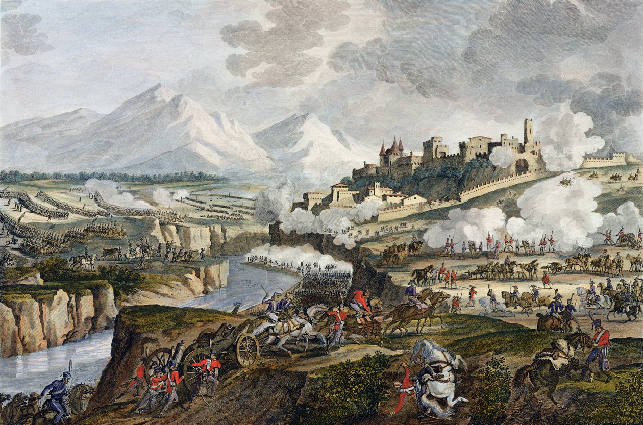 A roveredói csata, 18. Fructidor, 4. év (1796. szeptember), vésette: Jean Duplessi-Bertaux (1747-1819) (akvatinta) alkotó: Antoine Charles Horace Vernet