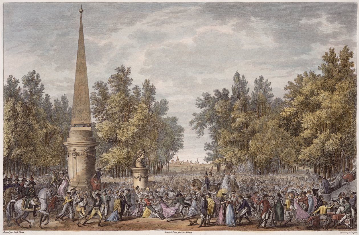 Vergilius ünnepe Mantovában, 24 Vendemiaire, 6. év (1797. október) Georges Malbeste (1754-1843) metszete (aquatinta) alkotó: Antoine Charles Horace Vernet